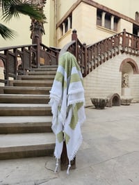 Image 6 of Olive and White Keffiyeh (Made in Jordan) 