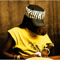 Image 1 of Bogolan cap ZEBRA