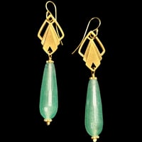 PLISSÉ SILHOUETTE Earring x Green Aventurine
