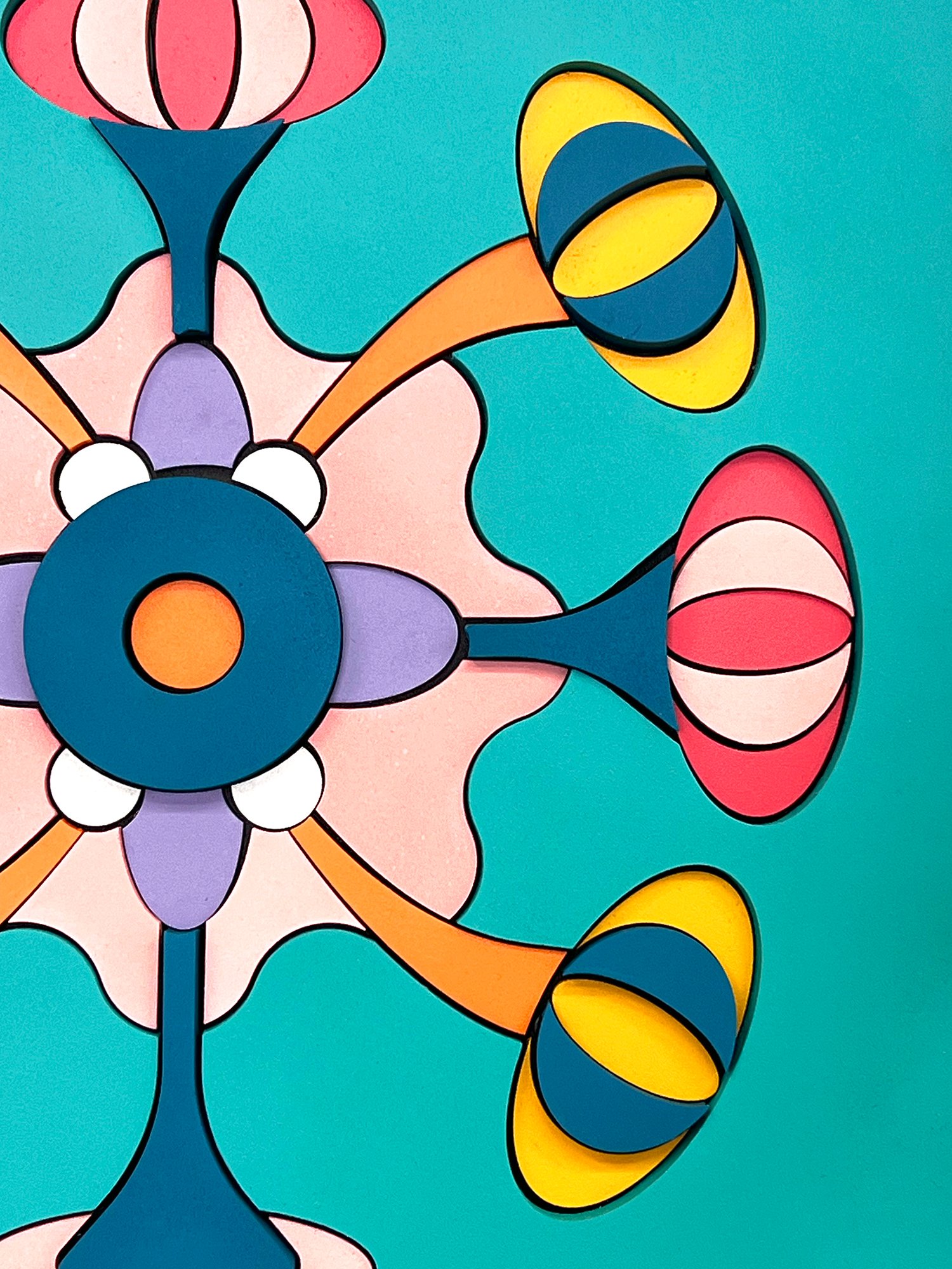 Image of GEOMETRIC FLOWER I - UNIQUE