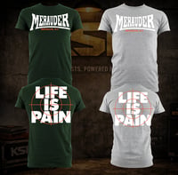 Merauder Life Is Pain Orange Bullseye Tee