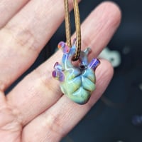 Image 2 of BLUE CARVED ANATOMICAL HEART