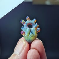 Image 3 of BLUE CARVED ANATOMICAL HEART