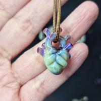 Image 4 of BLUE CARVED ANATOMICAL HEART