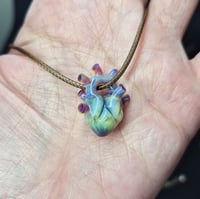 Image 5 of BLUE CARVED ANATOMICAL HEART