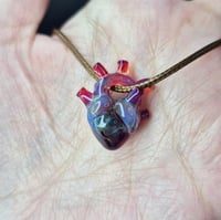 Image 3 of PURPLE CARVED ANATOMICAL HEART
