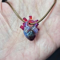 Image 2 of PURPLE CARVED ANATOMICAL HEART