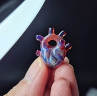 Image 4 of PURPLE CARVED ANATOMICAL HEART