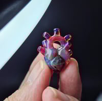Image 1 of PURPLE CARVED ANATOMICAL HEART