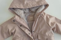 Image 2 of Zara sherpa lined rain coat size 12-18m
