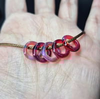 Image 1 of BLUE CARVED LEFTOVERS BEAD SET 1