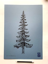 Image 1 of A3 original acrylic tree drawing