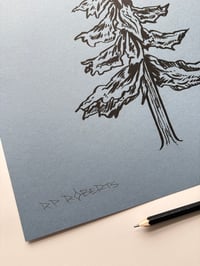 Image 4 of A3 original acrylic tree drawing