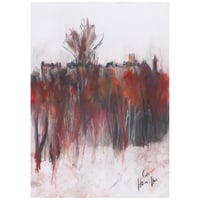 Image 1 of Park Terrace Through Kelvingrove Park - Charcoal and Soft Pastels on Paper 