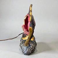 Image 5 of Lampe poisson vintage en céramique irisée de Vallauris - Veilleuse Années 60 bord de mer