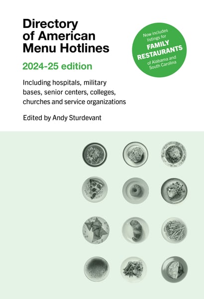 Image of Directory of American Menu Hotlines [PDF edition]