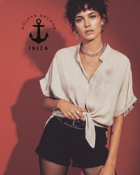 Image 1 of CROPPED VINTAGE TOP ⛧°FREE  ⛧°IBIZA  ⛧°。HEMD ⛧°。