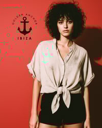 Image 2 of CROPPED VINTAGE TOP ⛧°FREE  ⛧°IBIZA  ⛧°。HEMD ⛧°。