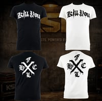 Image 1 of Kill You FLHC Back logo  in Black, White, Forest Green Tee