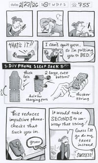Image 1 of NEW!! Daily Comic 2/23: Phone Sleep Sack