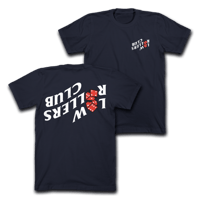 Image 1 of " FLIP IT SKETCHY DICE " - MIDWEIGHT TEE - MIDNIGHT BLUE