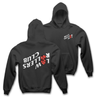 Image 1 of " FLIP IT SKETCHY DICE " -  HEAVYWEIGHT HOODIE - FADED BLACK