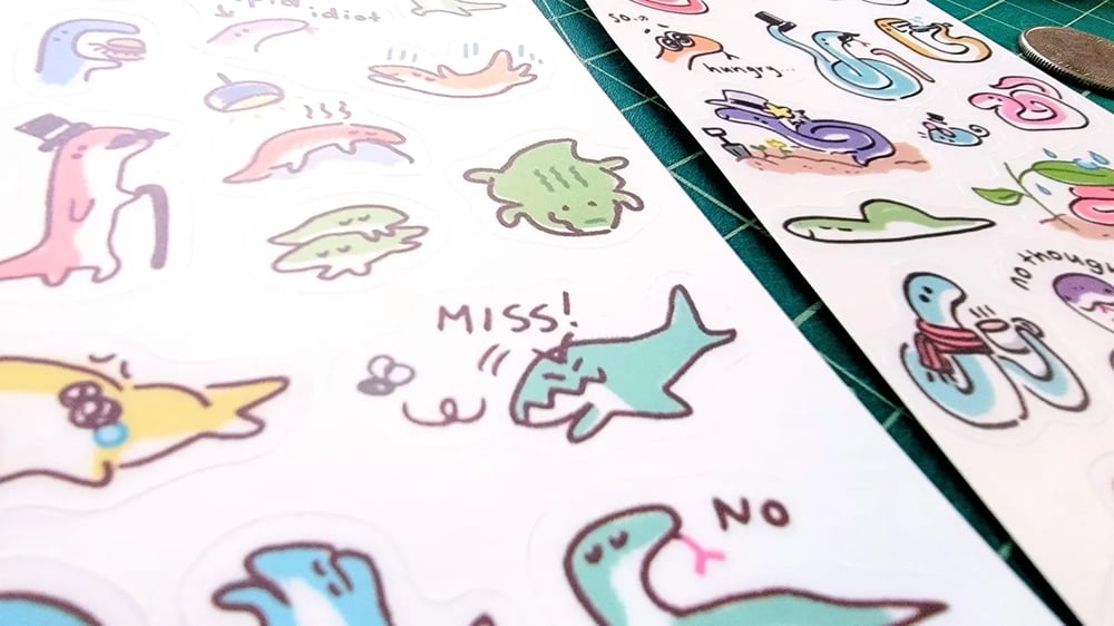 Image of Silly Lizard Sticker Sheet