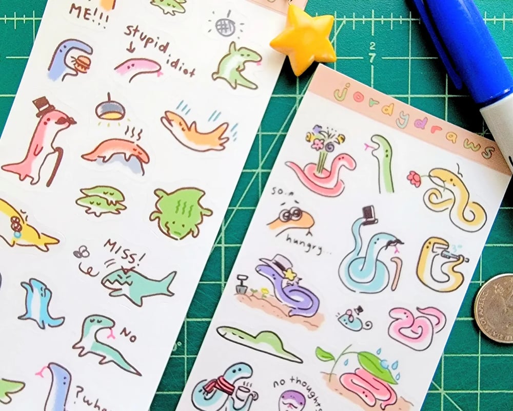 Image of Silly Lizard Sticker Sheet