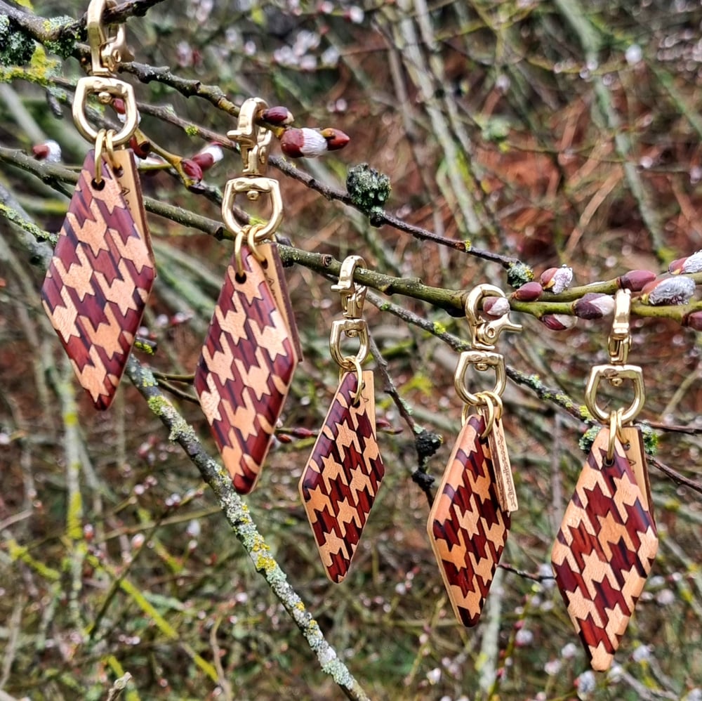 Image of Limited - Houndstooth and Brass Keyring