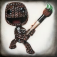 Image 1 of Artist Sackboy Painting
