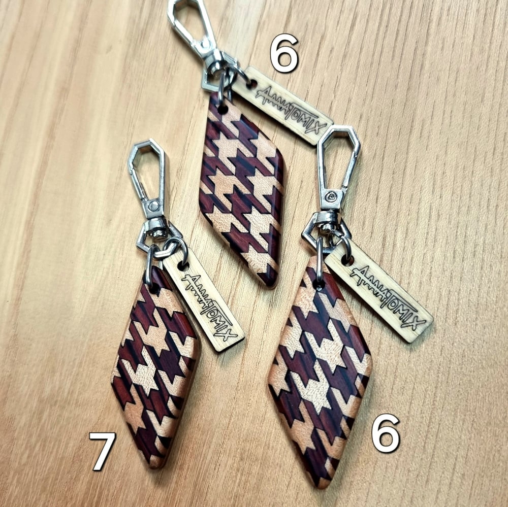 Image of Limited - Tiled Wood Keyrings