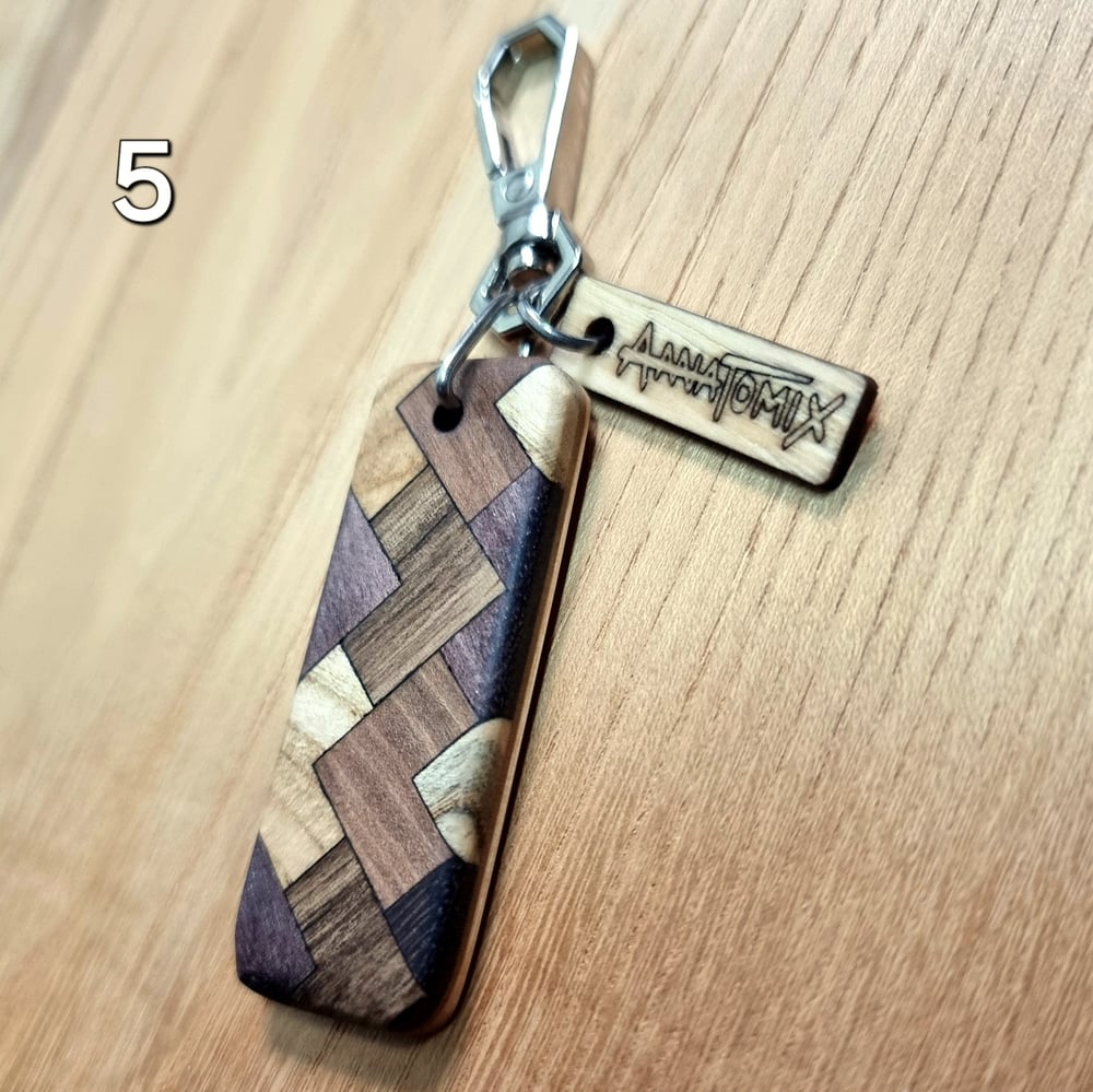 Image of Limited - Tiled Wood Keyrings