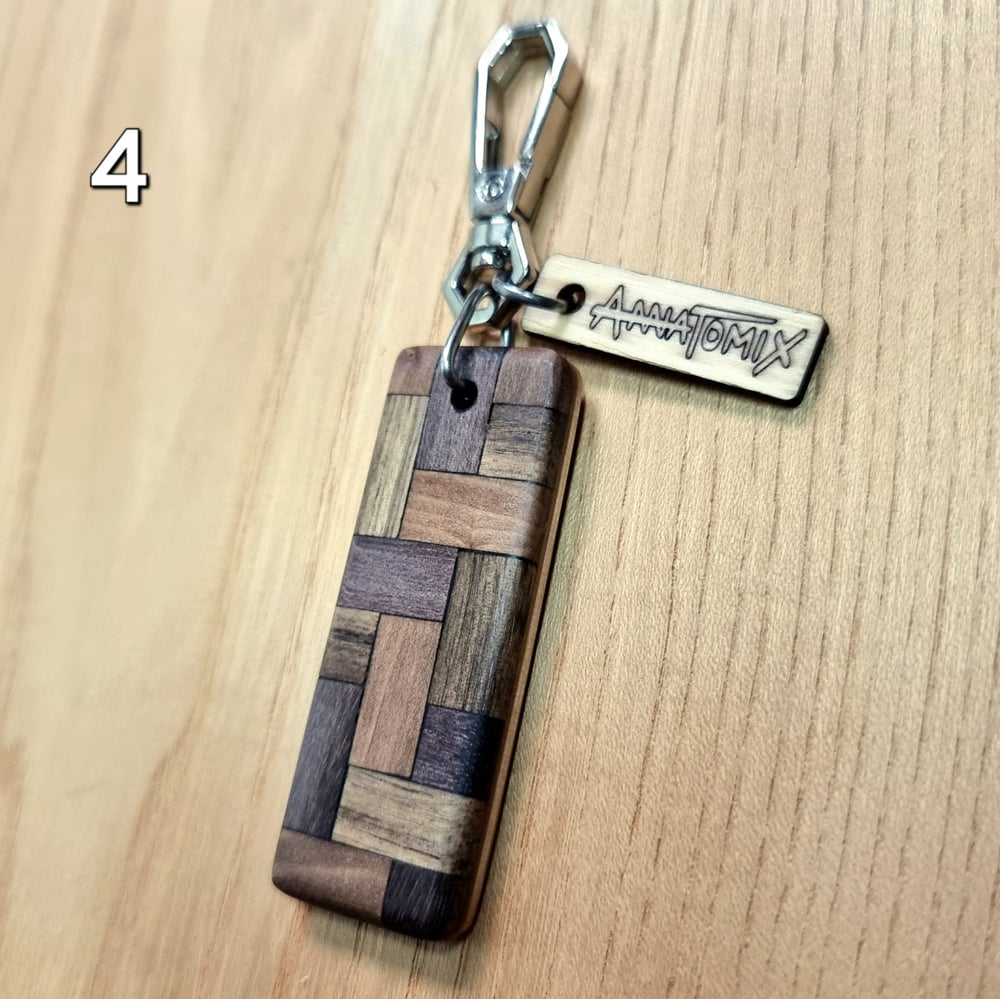 Image of Limited - Tiled Wood Keyrings