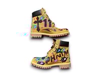 Image 2 of Copy of Hand-Painted 6 inch Timberland Boots: Custom one of a kind  Abstract Art footwear