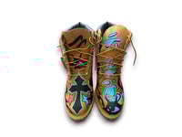 Image 3 of Copy of Hand-Painted 6 inch Timberland Boots: Custom one of a kind  Abstract Art footwear