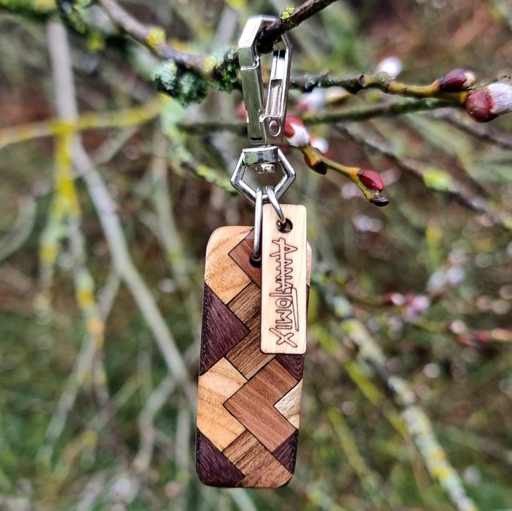 Image of Limited - Tiled Wood Keyrings