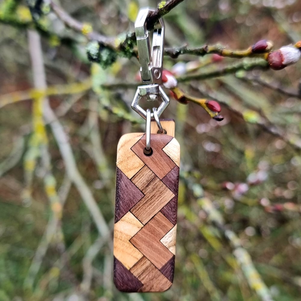 Image of Limited - Tiled Wood Keyrings