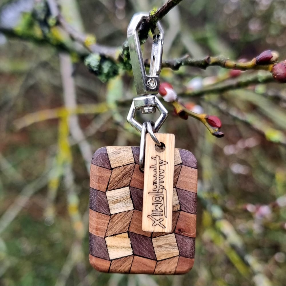 Image of Limited - Tiled Wood Keyrings