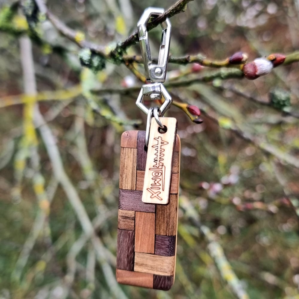 Image of Limited - Tiled Wood Keyrings
