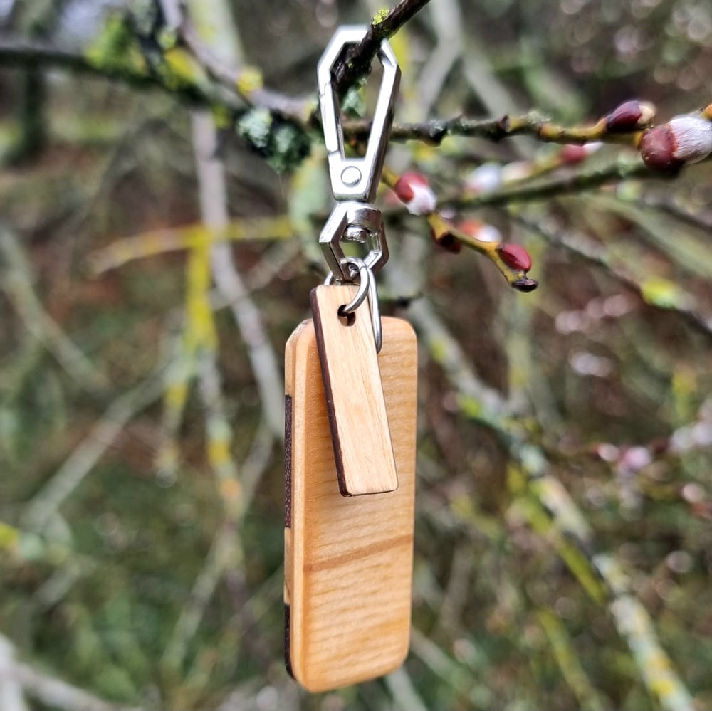 Image of Limited - Tiled Wood Keyrings