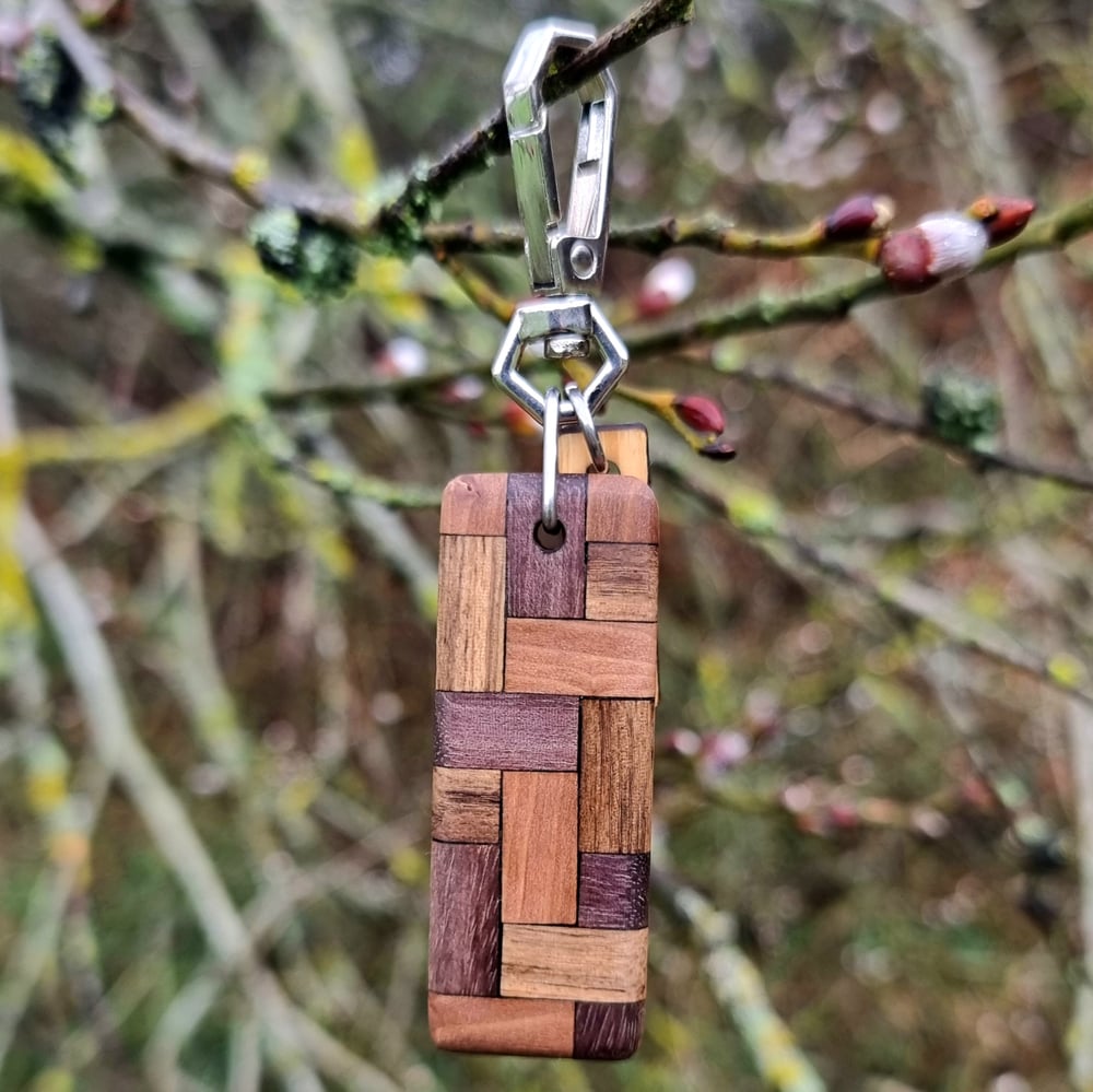 Image of Limited - Tiled Wood Keyrings