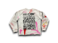 Image 2 of  Sade Adu black panther party NYC art dept upcycled screen print gray/multicolor hoodie