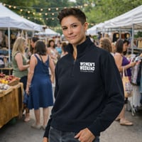 Image 1 of Quarter-Zip Pullover – WWRR - Black