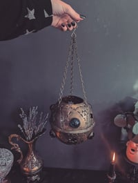 Image 1 of Brass globe lantern 