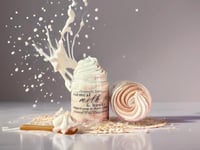 Image 1 of Oatmeal Milk & Honey Whipped Soap and Creamy Foaming Sugar scrub | Vegan Handmade Soap