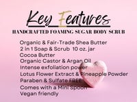 Image 4 of Strawberry Cake Whipped Sugar Scrub: Vegan Handmade Body Exfoliant