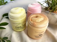 Image 2 of Pistachio Salted Caramel & Heliotrope Sugar Scrub & Whipped Soap