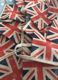 Image 1 of Union Jack Linen Fabric Bunting
