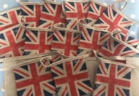 Image 2 of Union Jack Linen Fabric Bunting