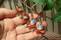 Image 1 of Ribbon cat earrings